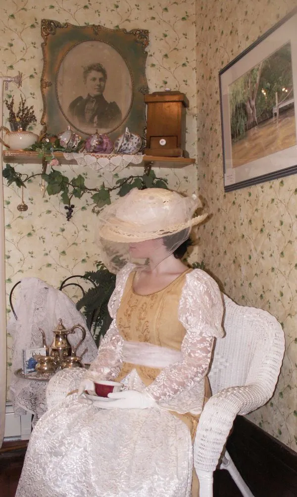 Victorian setting: 'Taking Tea' in the parlour